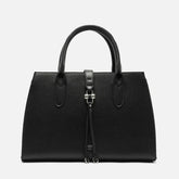 BOLSA TOTE PRETA GRANDE DETALHE TIRAS METAL A 50011 0895 0001 AREZZO